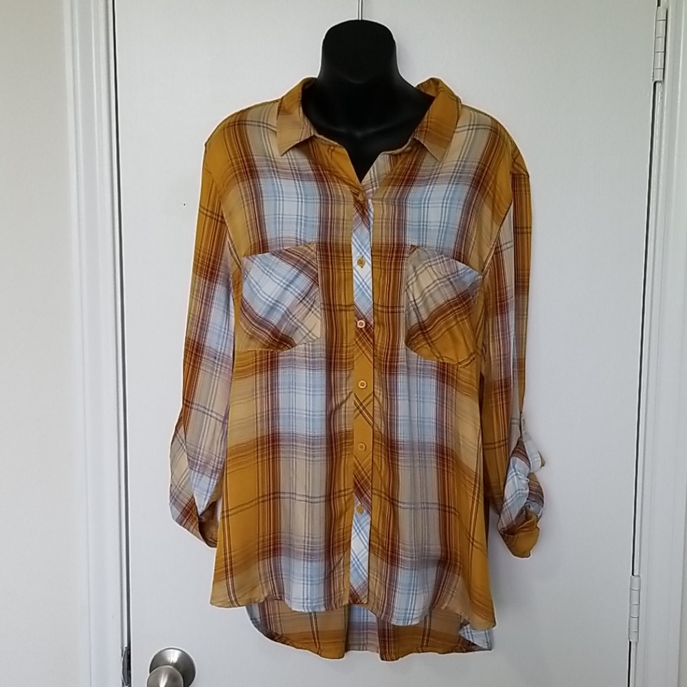 NWT a.n.a plaid shirt